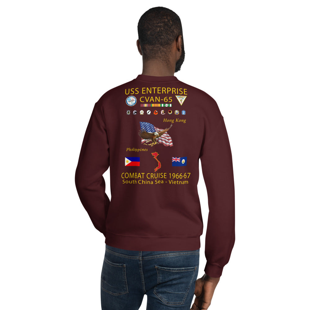 USS Enterprise (CVAN-65) 1966-67 Cruise Sweatshirt