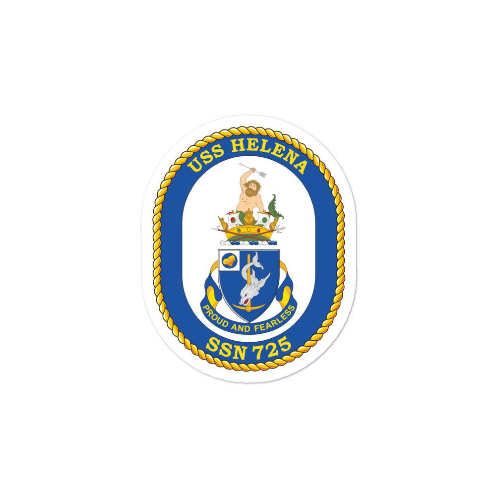USS Helena (SSN-725) Ship's Crest Vinyl Sticker
