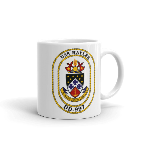 USS Hayler (DD-997) Ship's Crest Mug