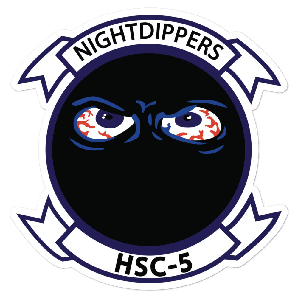 HSC-5 Nightdippers Squadron Crest Vinyl Sticker
