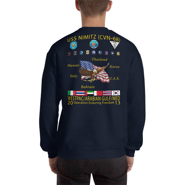 USS Nimitz (CVN-68) 2013 Cruise Sweatshirt