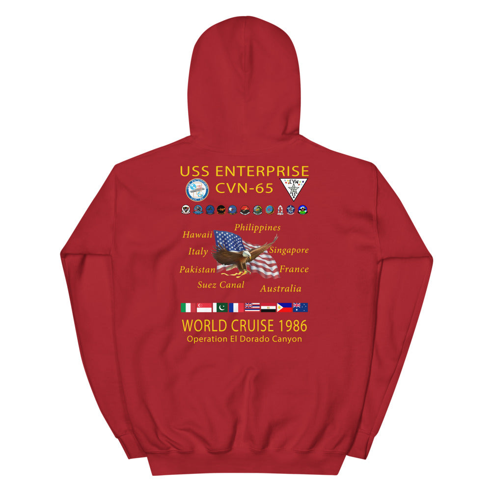 USS Enterprise (CVN-65) 1986 Cruise Hoodie