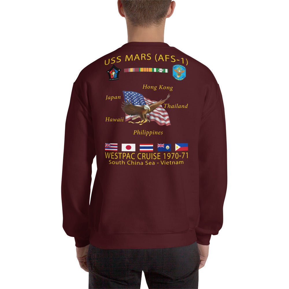 USS Mars (AFS-1) 1970-71 Cruise Sweatshirt
