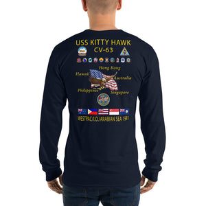USS Kitty Hawk (CV-63) 1981 Long Sleeve Cruise Shirt