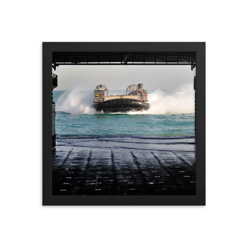 USS Pearl Harbor (LSD-52) Framed Well Deck Photo