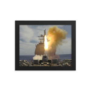 USS Shiloh (CG-67) Framed Ship Photo - Missile Launch