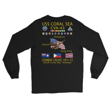 Load image into Gallery viewer, USS Coral Sea (CVA-43) 1971-72 Long Sleeve Cruise Shirt