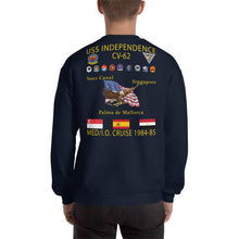 Load image into Gallery viewer, USS Independence (CV-62) 1984-85 Cruise Sweatshirt