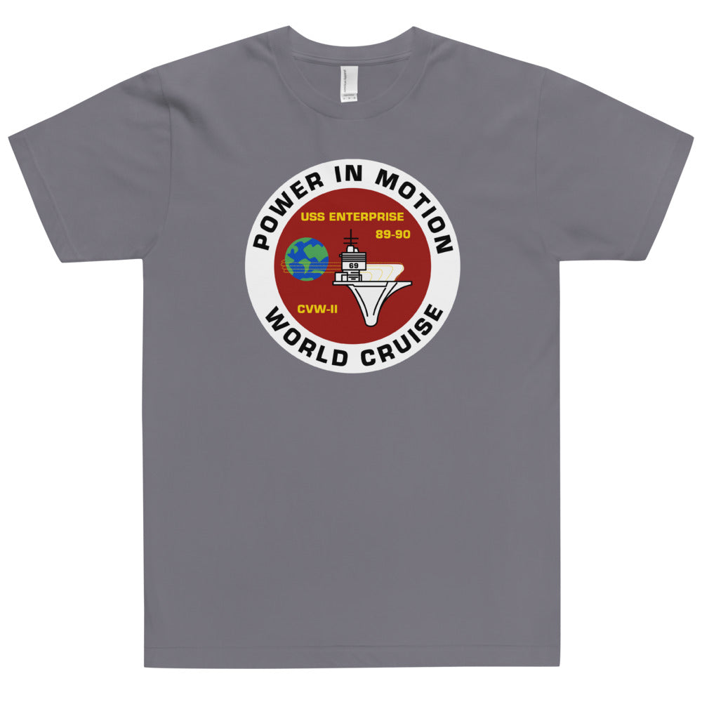 USS Enterprise (CVN-65) '89-'90 Power in Motion Cruise Shirt