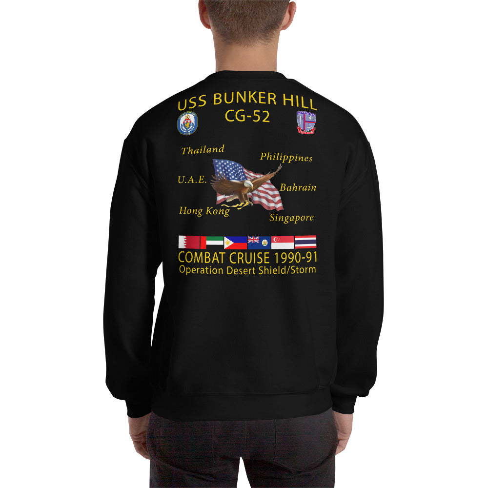 USS Bunker Hill (CG-52) 1990-91 Cruise Sweatshirt