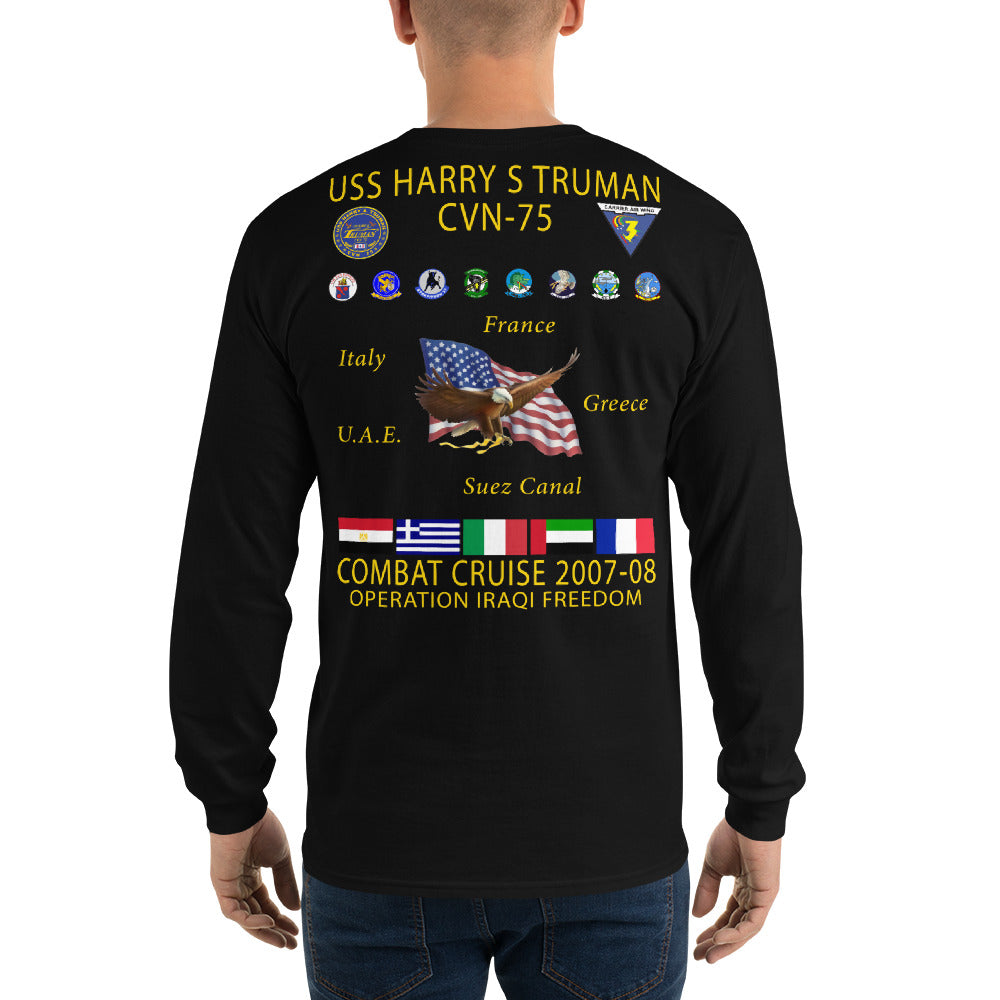USS Harry S. Truman (CVN-75) 2007-08 Long Sleeve Cruise Shirt