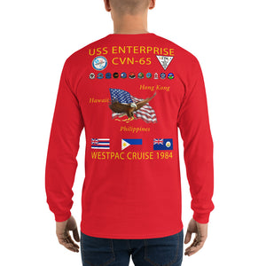 USS Enterprise (CVN-65) 1984 Long Sleeve Cruise Shirt