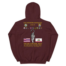 Load image into Gallery viewer, USS Theodore Roosevelt (CVN-71) 2015 Tiger Cruise Hoodie