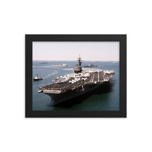 USS John F. Kennedy (CV-67) Framed Ship Photo - Great Bitter Lake, Egypt