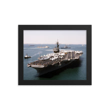 Load image into Gallery viewer, USS John F. Kennedy (CV-67) Framed Ship Photo - Great Bitter Lake, Egypt