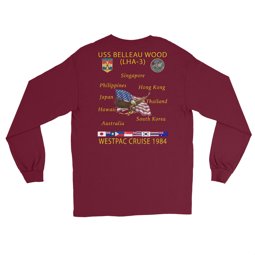 USS Belleau Wood (LHA-3) 1984 Long Sleeve Cruise Shirt