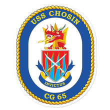 Load image into Gallery viewer, USS Chosin (CG-65) Ship&#39;s Crest Vinyl Sticker