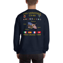 Load image into Gallery viewer, USS Saratoga (CV-60) 1984 Cruise Sweatshirt