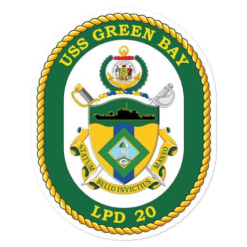 USS Green Bay (LPD-20) Ship's Crest Vinyl Sticker