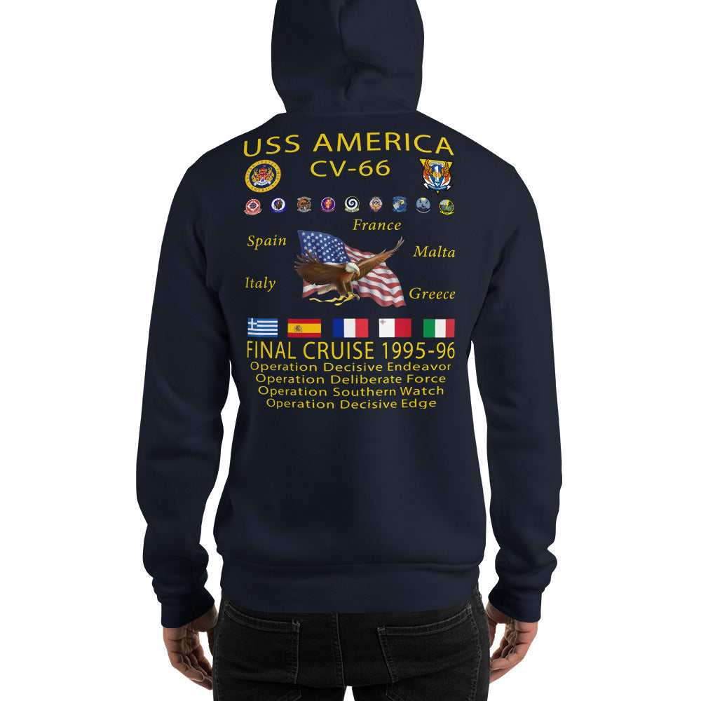 USS America (CV-66) 1995-96 Cruise Hoodie