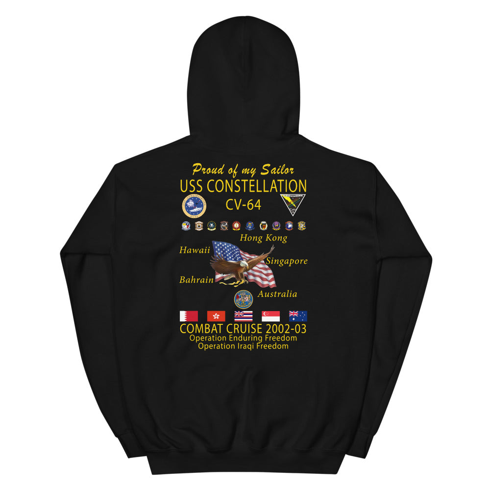 USS Constellation (CV-64) 2002-03 Cruise Hoodie - FAMILY