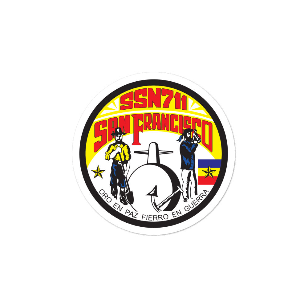USS San Francisco (SSN-711) Ship's Crest Vinyl Sticker