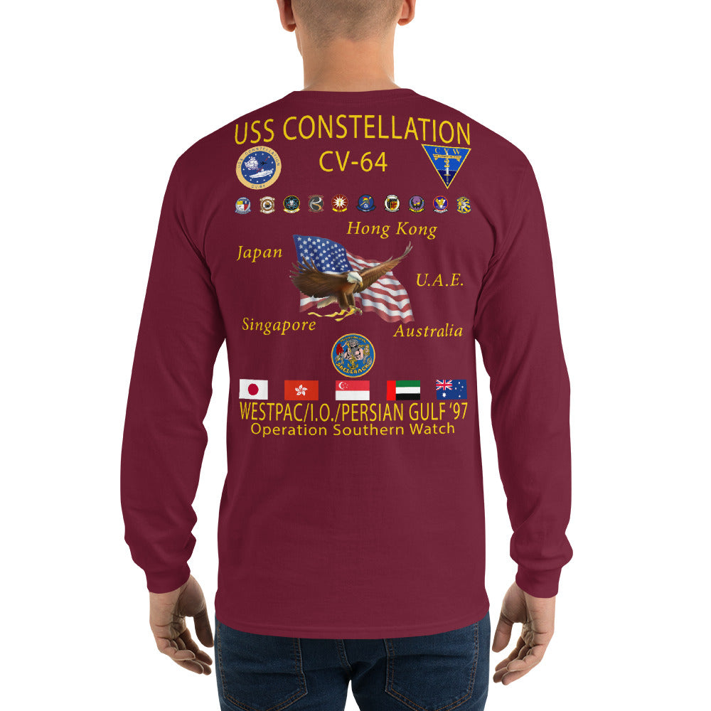 USS Constellation (CV-64) 1997 Long Sleeve Cruise Shirt