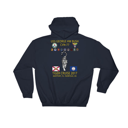 USS George H.W. Bush (CVN-77) 2017 Tiger Cruise Hoodie