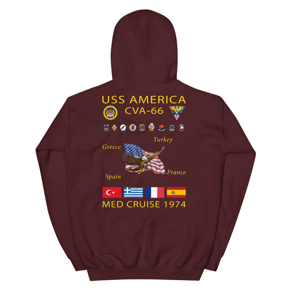 USS America (CVA-66) 1974 Cruise Hoodie