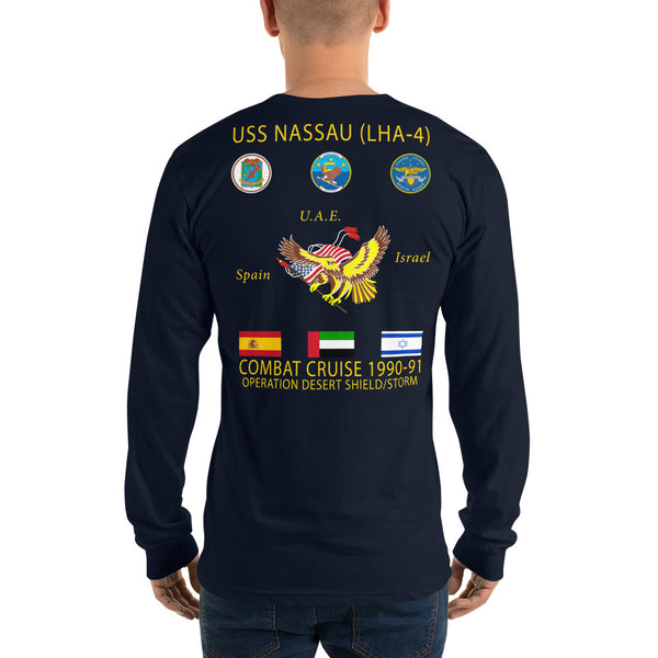 USS Nassau (LHA-4) 1990-91 Long Sleeve Cruise Shirt