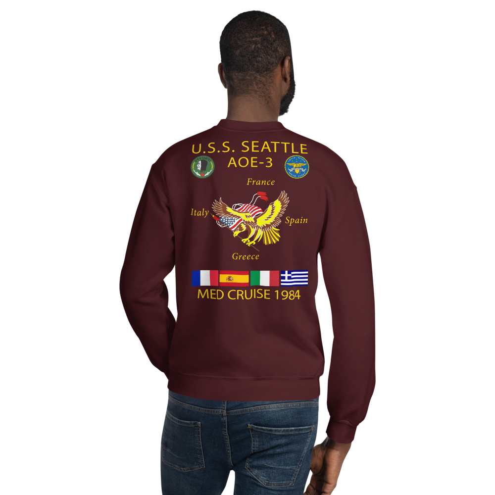 USS Seattle (AOE-3) 1984 Cruise Sweatshirt