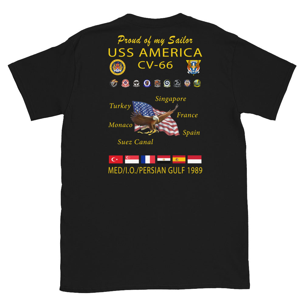 USS America (CV-66) 1989 Cruise Shirt - FAMILY