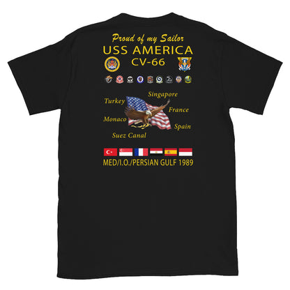 USS America (CV-66) 1989 Cruise Shirt - FAMILY