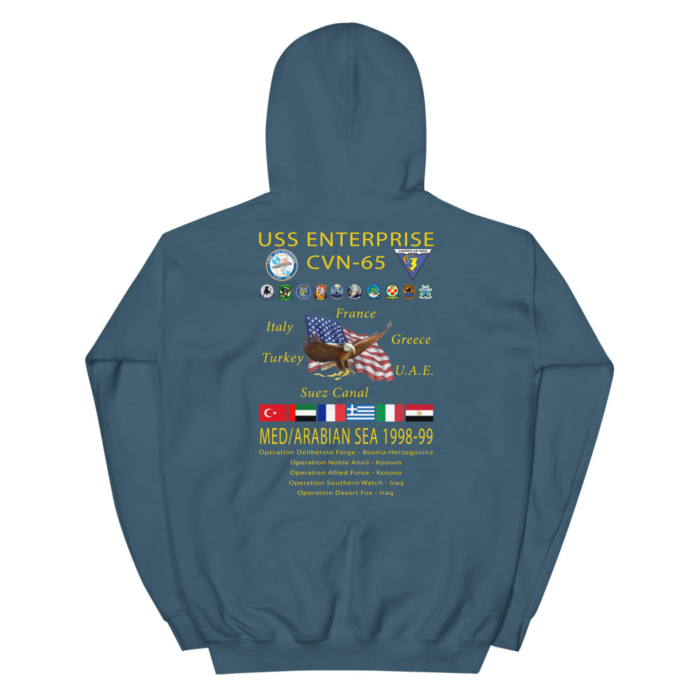 USS Enterprise (CVN-65) 1998-99 Cruise Hoodie