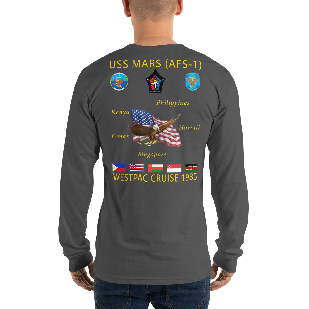 USS Mars (AFS-1) 1985 Long Sleeve Cruise Shirt