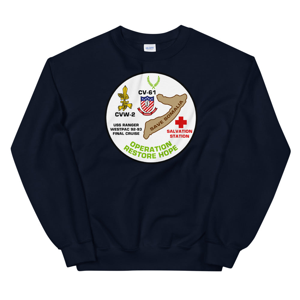 USS Ranger (CV-61) Operation Restore Hope '92-'93 Sweatshirt