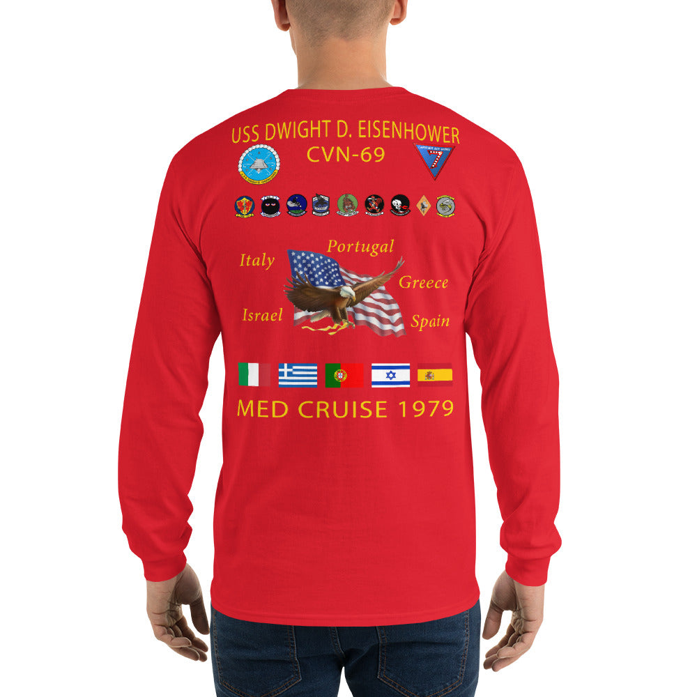 USS Dwight D. Eisenhower (CVN-69) 1979 Long Sleeve Cruise Shirt