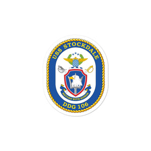 USS Stockdale (DDG-106) Ship's Crest Vinyl Sticker
