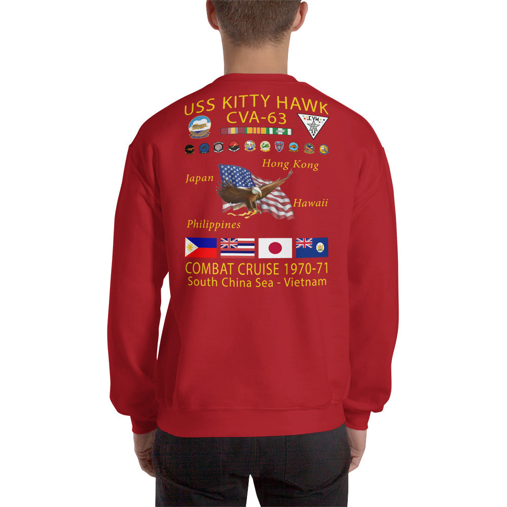 USS Kitty Hawk (CVA-63) 1970-71 Cruise Sweatshirt