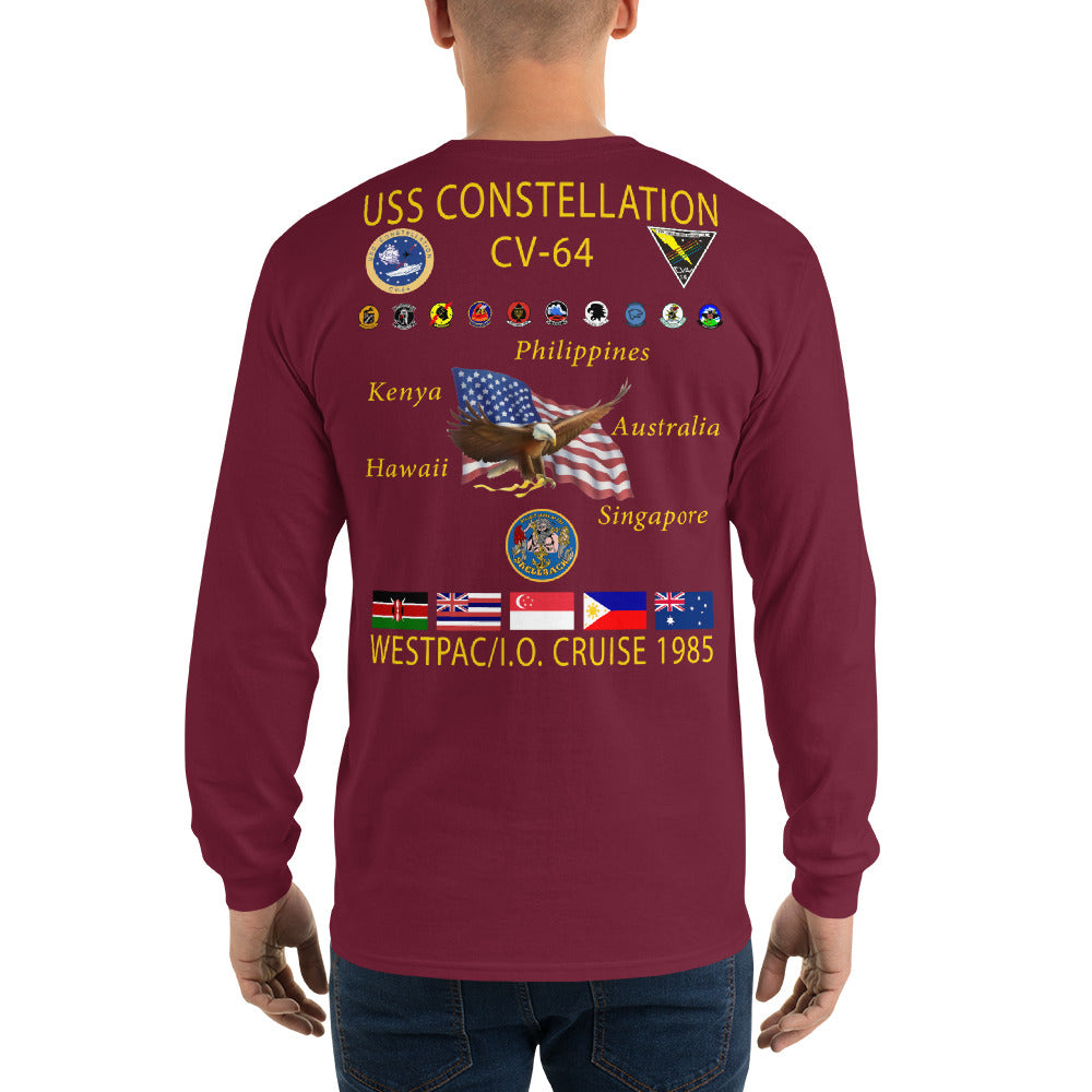 USS Constellation (CV-64) 1985 Long Sleeve Cruise Shirt