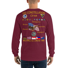 Load image into Gallery viewer, USS Constellation (CV-64) 1985 Long Sleeve Cruise Shirt