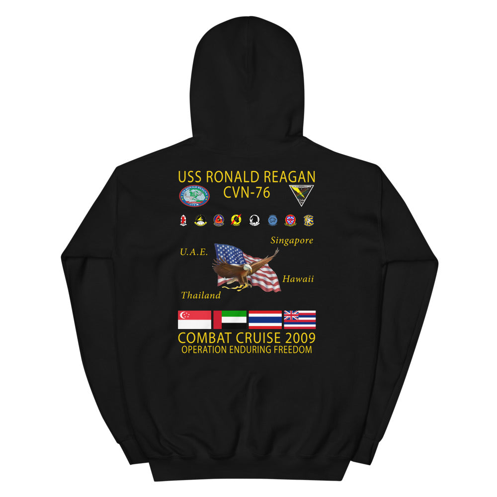 USS Ronald Reagan (CVN-76) 2009 Cruise Hoodie