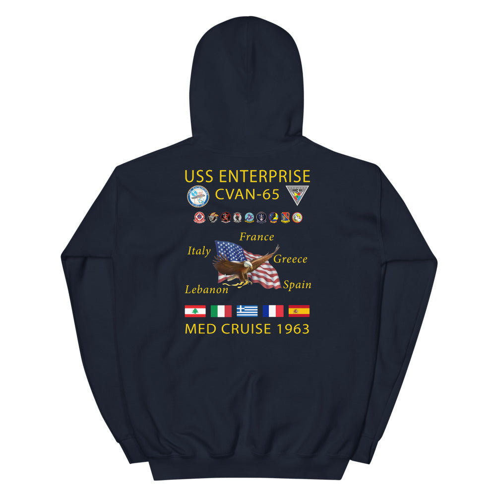 USS Enterprise (CVAN/CVN-65) 1963 Cruise Hoodie