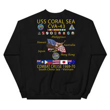 Load image into Gallery viewer, USS Coral Sea (CVA-43) 1969-70 Cruise Sweatshirt