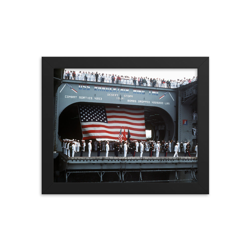 USS Ranger (CV-61) Framed Ship Photo - Operation Desert Storm