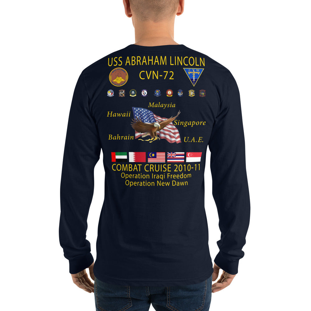 USS Abraham Lincoln (CVN-72) 2010-11 Long Sleeve Cruise Shirt