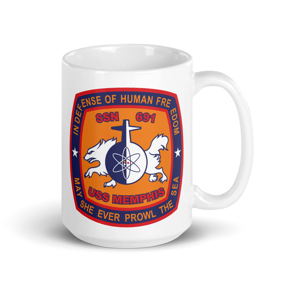 USS Memphis (SSN-691) Ship's Crest Mug