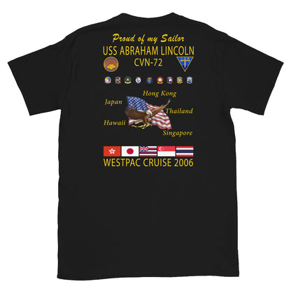 USS Abraham Lincoln (CVN-72) 2006 Cruise Shirt - Family