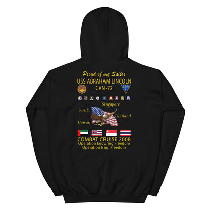 USS Abraham Lincoln (CVN-72) 2008 Cruise Hoodie - Family