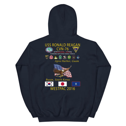 USS Ronald Reagan (CVN-76) 2016 Cruise Hoodie